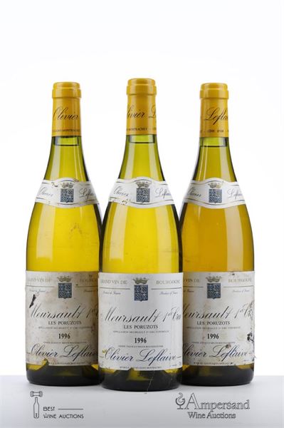 MEURSAULT LES PORUZOTS 1996 - Olivier Leflaive - 3 Bottles