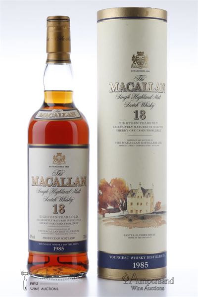1985 MACALLAN 18 Y - Matured in sherry oak casks from Jerez - 1 Bottle - Tube