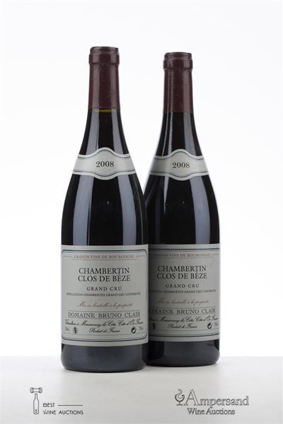 CHAMBERTIN CLOS DE BEZE 2008 - Bruno Clair - 2 Bottles