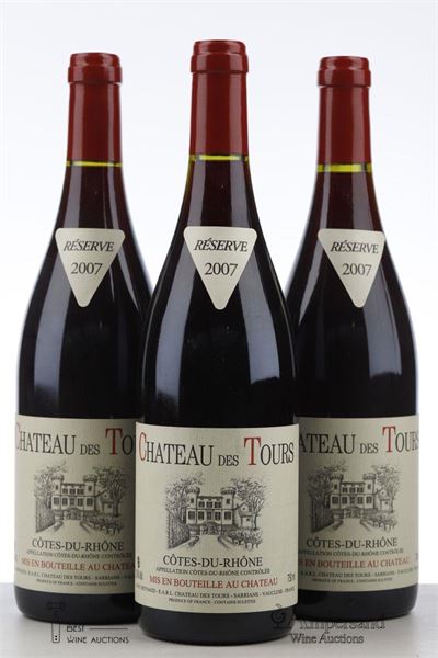 CHATEAU DES TOURS 2007 - Rayas - 3 Bottles
