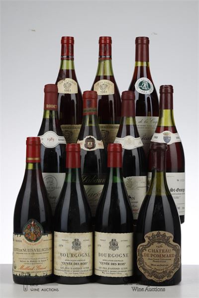 MIXED LOT BOURGOGNE 70 - 80 TIES - Various - 11 Bottles