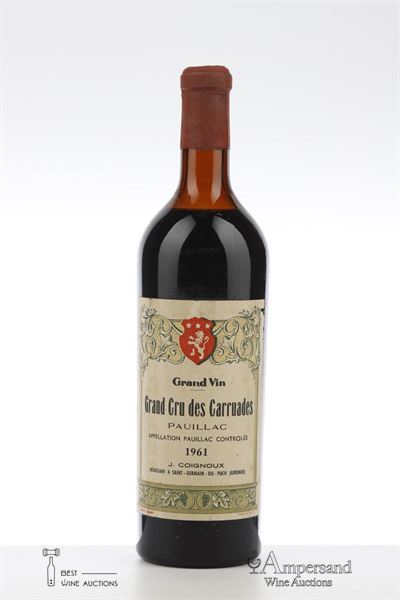 GRAND CRU DES CARRUADES 1961 - J Coignoux - 1 Bottle