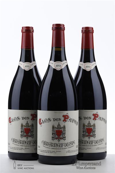 CHATEAUNEUF DU PAPE CLOS DES PAPES 2012 - Paul Avril - 3 Magnums