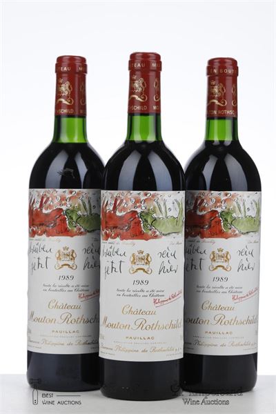 MOUTON ROTHSCHILD 1989 - Mc - 3 Bottles