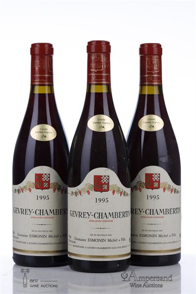 GEVREY CHAMBERTIN VIEILLES VIGNES 1995 - Michel Esmonin - 3 Bottles