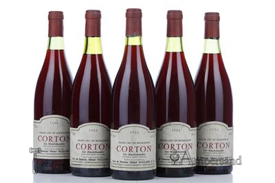 CORTON LES MARECHAUDES 1986 - Michel Mallard - 5 Bottles