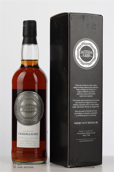 CRAIGELLACHIE 2002 - 9 Y EXCLUSIVE CASKS  - Cask 80 - Alc 59,5% 1 Bottle