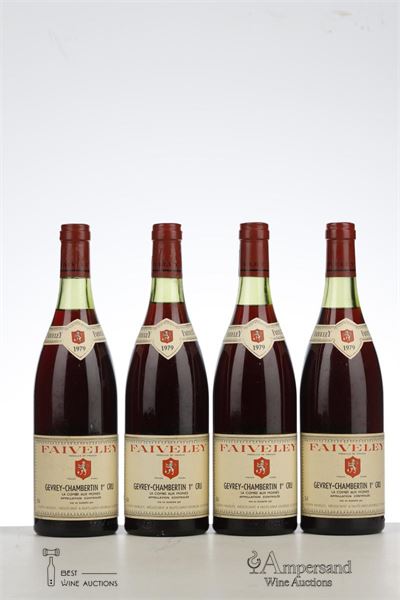 GEVREY CHAMBERTIN LA COMBE AUX MOINES 1979 - Faiveley - 4 Bottles