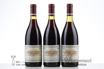 CHAMBOLLE MUSIGNY LES AMOUREUSES 1990 - JF Mugnier - 3 Bottles