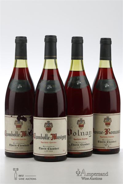 MIXED LOT RED BURGUNDY 1982 - Thorin Chambert - 4 Bottles