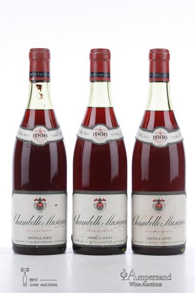 CHAMBOLLE MUSIGNY 1966 - Moillard - 3 Bottles