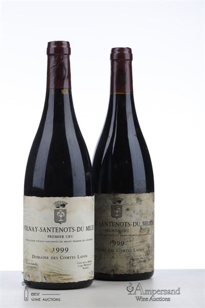 VOLNAY SANTENOTS DU MILIEU 1999 - Comtes Lafon - 2 Bottles