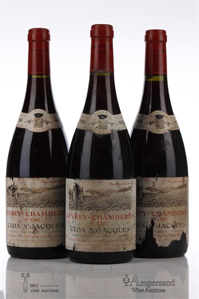 GEVREY CHAMBERTIN CLOS ST JACQUES 1988 - Armand Rousseau - 3 Bottles