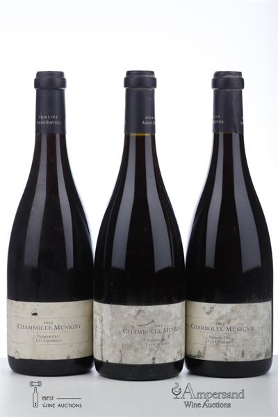 CHAMBOLLE MUSIGNY LES CHARMES 2002 - Amiot Servelle - 3 Bottles