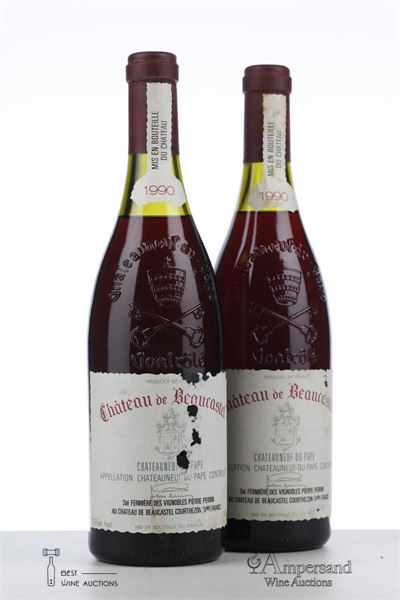 CHATEAUNEUF DU PAPE BEAUCASTEL 1990 - Beaucastel - 2 Bottles