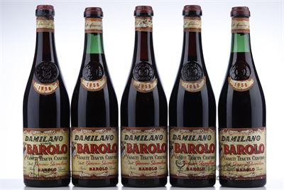 BAROLO CANUBIO 1956 - Giacomo Damilano - 5 Bottles