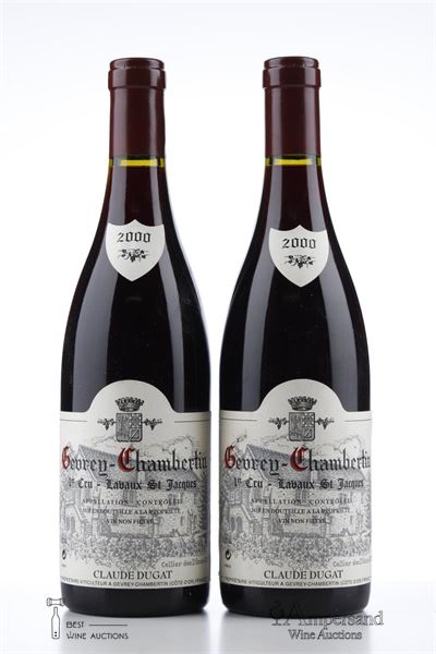 GEVREY CHAMBERTIN LAVAUX ST JACQUES 2000 - Claude Dugat - 2 Bottles