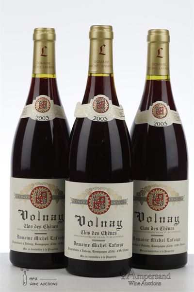 VOLNAY CLOS DES CHENES 2003 - Michel Lafarge   - 3 Bottles