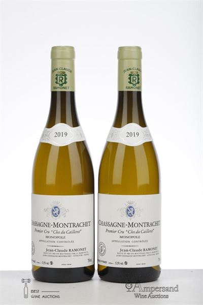 CHASSAGNE MONTRACHET BLANC CLOS DU CAILLERETS 2019 - Ramonet - 2 Bottles