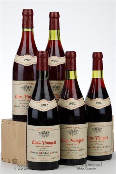 CLOS VOUGEOT 1982 - Christian Confuron - 5 Bottles