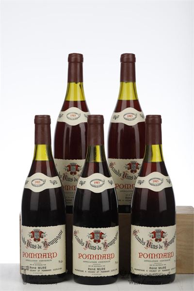 POMMARD 1985 - Rene Mure - 5 Bottles