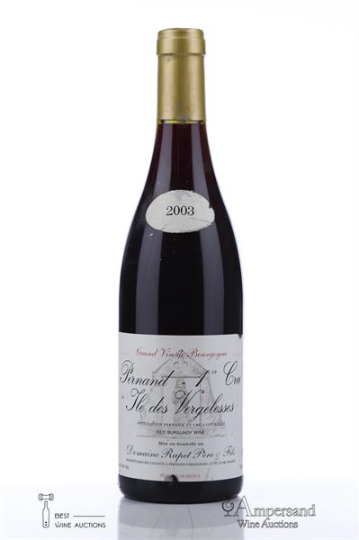 PERNAND VERGELESSES ROUGE ILE DES VERGELESSES 2003 - Rapet - 1 Bottle