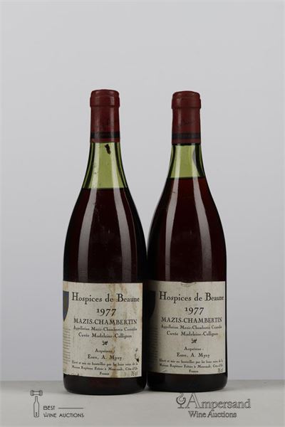 HOSPICES DE BEAUNE MAZIS CHAMBERTIN CUVEE MADELEINE COLLIGNON 1977 - Ropiteau - 2 Bottles