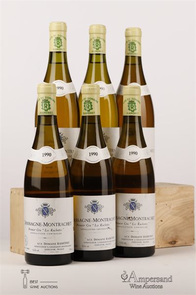 CHASSAGNE MONTRACHET BLANC LES RUCHOTTES 1990 - Ramonet - 6 Bottles