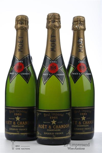 MOET ET CHANDON GRAND VINTAGE BRUT 1981 - Moet & Chandon - 3 Bottles