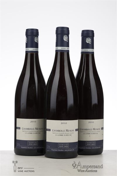 CHAMBOLLE MUSIGNY LA COMBE D'ORVEAU 2010 - Anne Gros - 3 Bottles