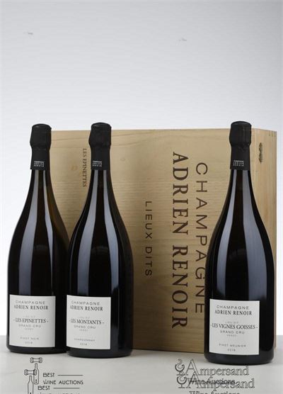ADRIEN RENOIR ASSORTIMENT LIEUX DITS EXTRA BRUT 2018 - Les Epinettes - Les Montants - Les Vignes Goisses - 3 Magnums - Owc 3