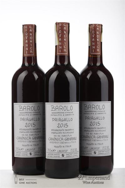 BAROLO PAIAGALLO 2015 - Canonica - 3 Bottles