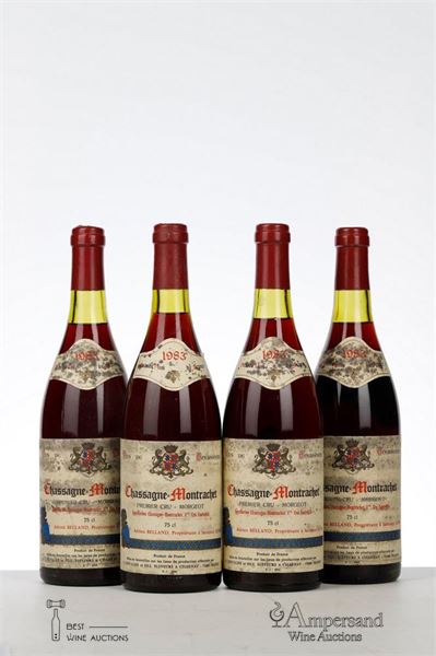 CHASSAGNE MONTRACHET MORGEOT 1983 - Adrien Belland - 4 Bottles