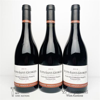 NUITS ST GEORGES CLOS DES CORVEES PAGETS 2014 - Arnoux Lachaux - 3 Bottles