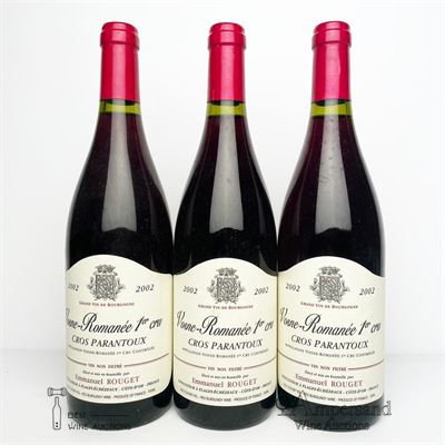 VOSNE ROMANEE CROS PARANTOUX 2002 - Emmanuel Rouget - 3 Bottles