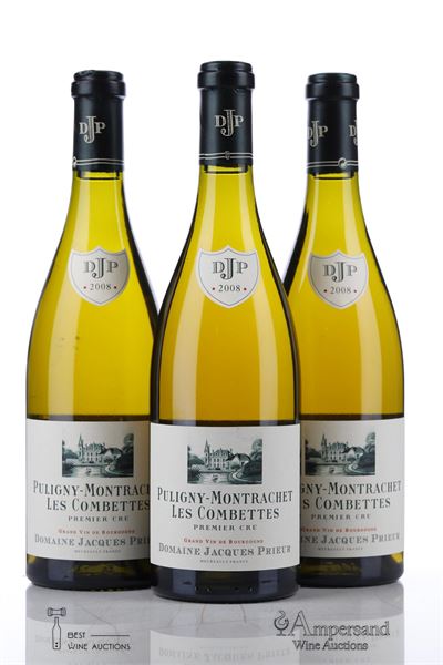 PULIGNY MONTRACHET LES COMBETTES 2008 - Jacques Prieur - 3 Bottles