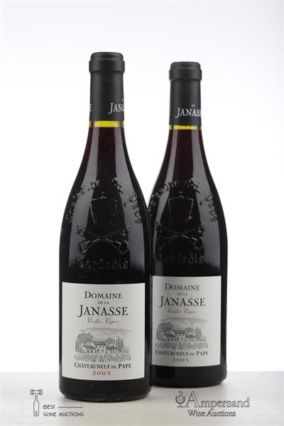 CHATEAUNEUF DU PAPE DOMAINE DE LA JANASSE CUVEE VIEILLES VIGNES 2005 - Aime Sabon - 2 Bottles