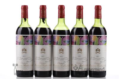 MOUTON ROTHSCHILD 1975 - Mc - 5 Bottles