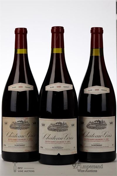 NUITS ST GEORGES 1ER CRU 1995 - Lupe Cholet - Chateau Gris - 3 Magnums