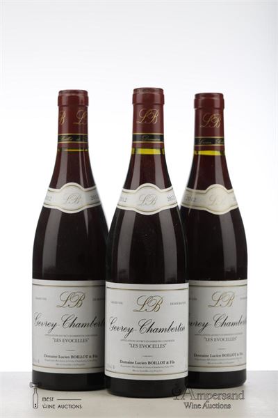 GEVREY CHAMBERTIN LES EVOCELLES 2012 - Lucien Boillot - 3 Bottles