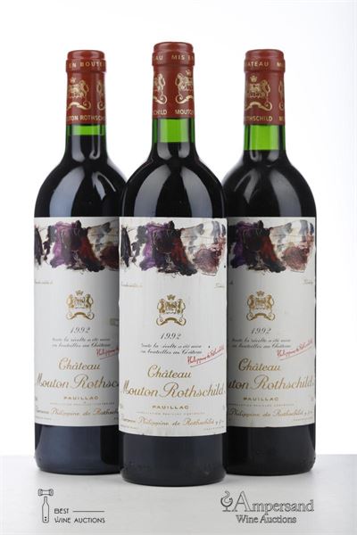 MOUTON ROTHSCHILD 1992 - Mc - 3 Bottles
