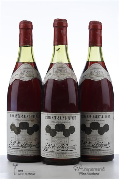 ROMANEE ST VIVANT 1961 - P F Bocquet - 3 Bottles