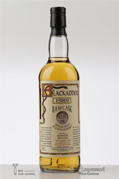 1989 BOWMORE BLACKADDER RAW CASK - Bottled in 2003 - Single Bourbon Barrel n°22535 - One of only 202 bottle - 1 Bottle