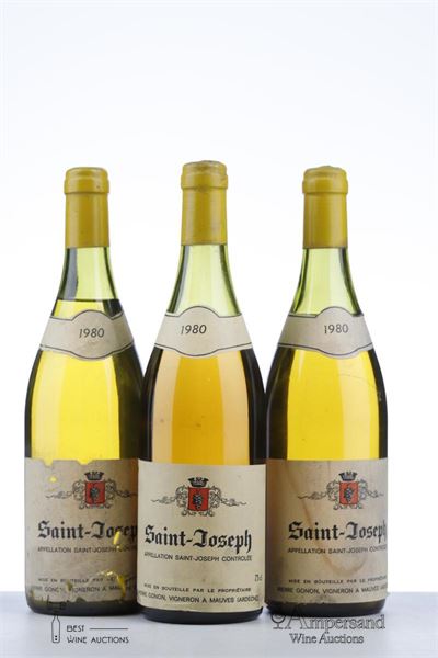 SAINT JOSEPH BLANC 1980 - Pierre Gonon - 3 Bottles