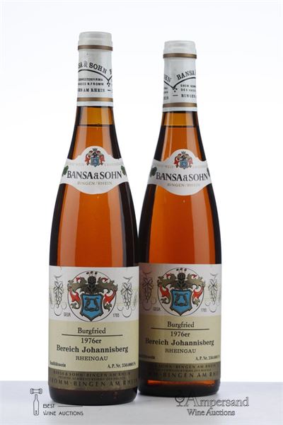 BURGFRIED BEREICH JOHANNISBERG 1976 - Bansa et Sohn - 2 Bottles