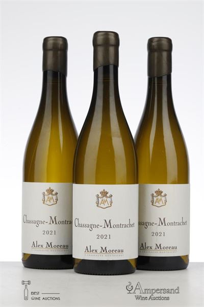 CHASSAGNE MONTRACHET BLANC 2021 - Alex Moreau - 3 Bottles