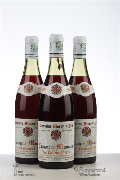 CHASSAGNE MONTRACHET LES CAILLERETS 1976 - Marc Morey - 3 Bottles