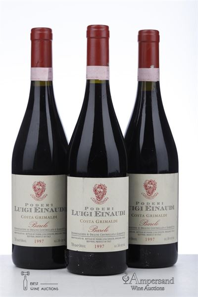 BAROLO COSTA GRIMALDI 1997 - Luigi Einaudi - 3 Bottles
