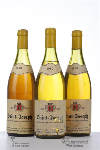 SAINT JOSEPH BLANC 1980 - Pierre Gonon - 3 Bottles
