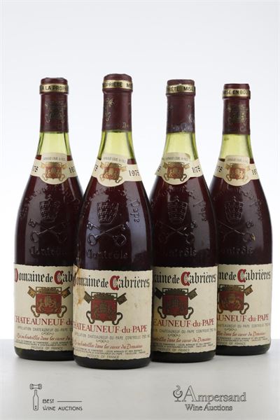 CHATEAUNEUF DU PAPE 1978 - Domaine Cabrieres - 4 Bottles
